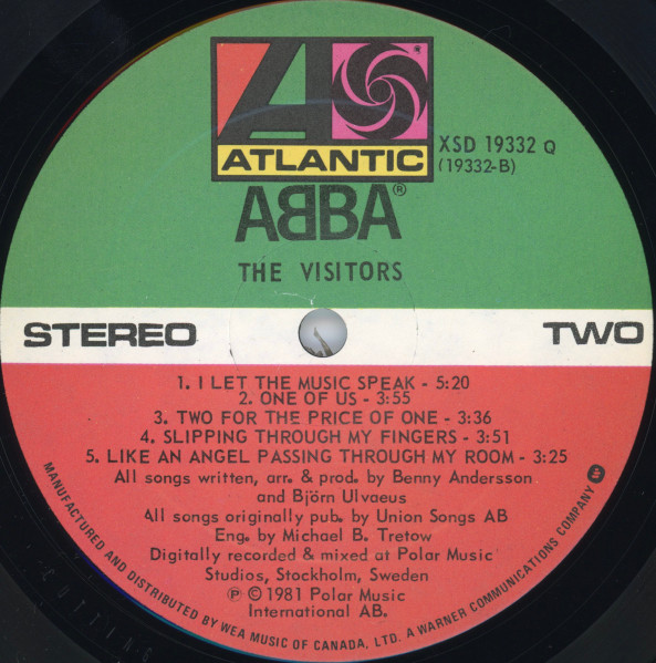 ABBA - The Visitors | Atlantic (XSD 19332) - 4