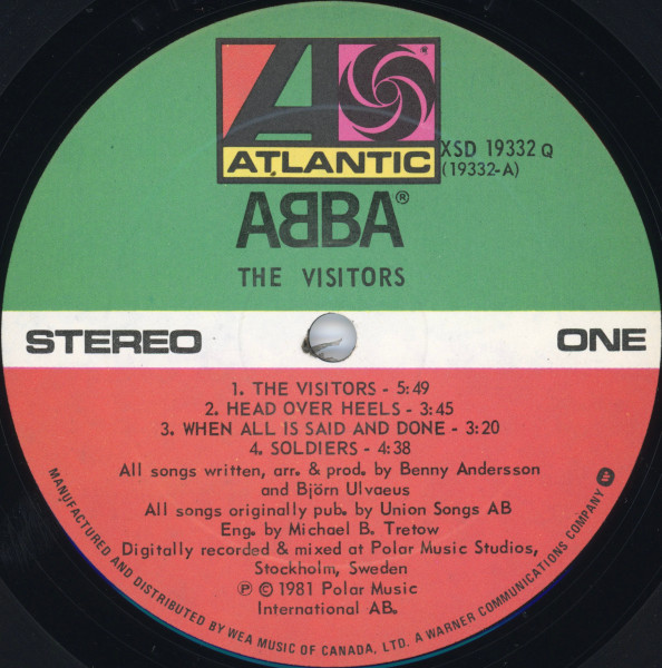 ABBA - The Visitors | Atlantic (XSD 19332) - 3
