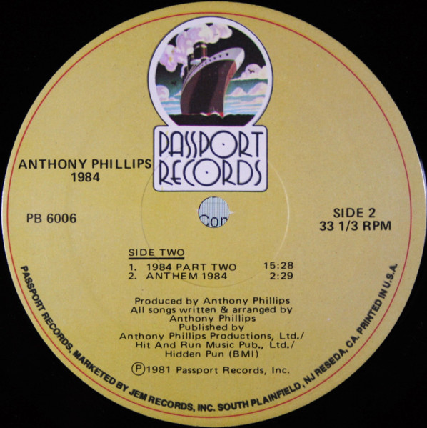 Anthony Phillips - 1984 | Passport Records (PB 6006) - 4