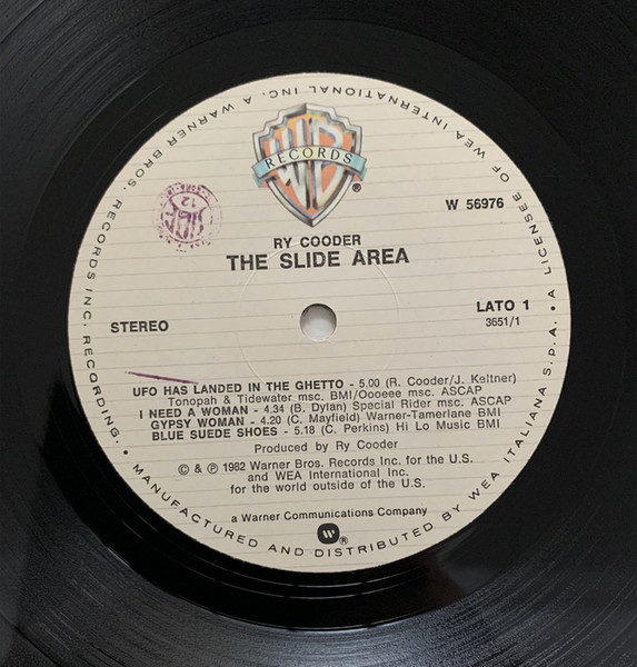 Ry Cooder - The slide area | Warner Bros. Records (W 56976) - 3 Ry Cooder - The slide area | Warner Bros. Records (W 56976) - 3
