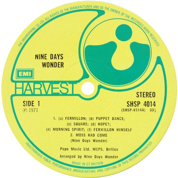 Nine Days' Wonder - Nine Days Wonder | Harvest (SHSP 4014) - 3