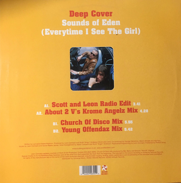 Deep Cover - Sounds Of Eden (Everytime I See The Girl) | Attitude (015 839 1) - 2