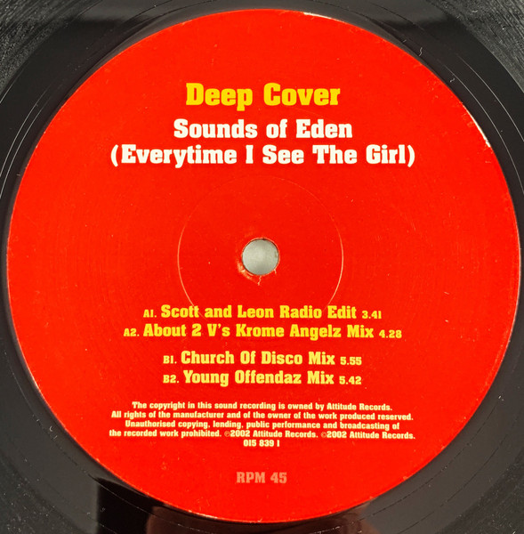 Deep Cover - Sounds Of Eden (Everytime I See The Girl) | Attitude (015 839 1) - 4