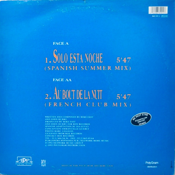 Isa Gucci - Solo Esta Noche | Airplay Records (863 191-1) - 2