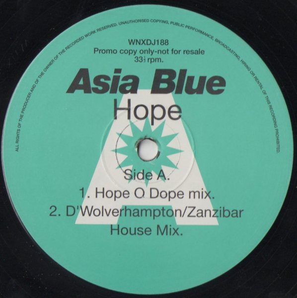 Asia Blue - Hope / Boy In The Moon | Atomic (WNXDJ 188) - 3
