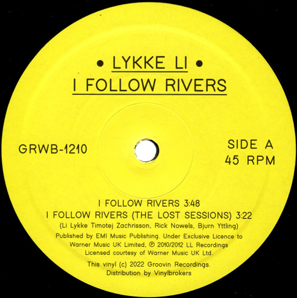 Lykke Li - I Follow Rivers | Groovin Recordings (GRWB-1210)