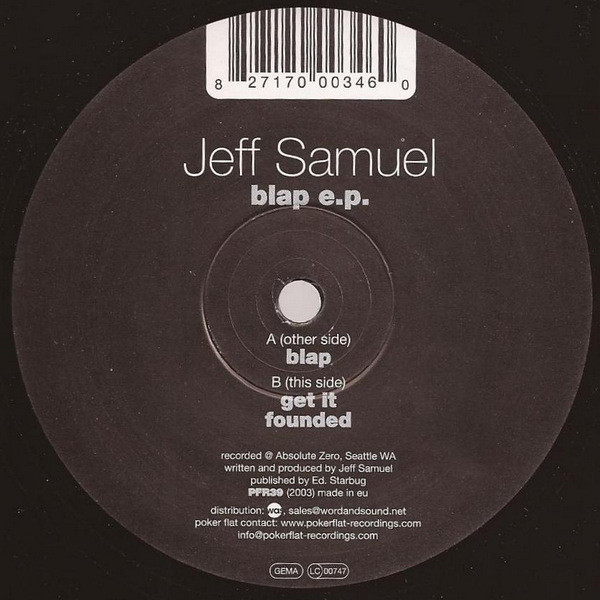 Jeff Samuel - blap e.p. | Poker Flat Recordings (PFR39)