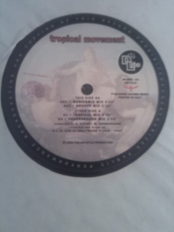 DJ D Lite - Tropical Movement | Italian Style Production (ISP 1113) - main