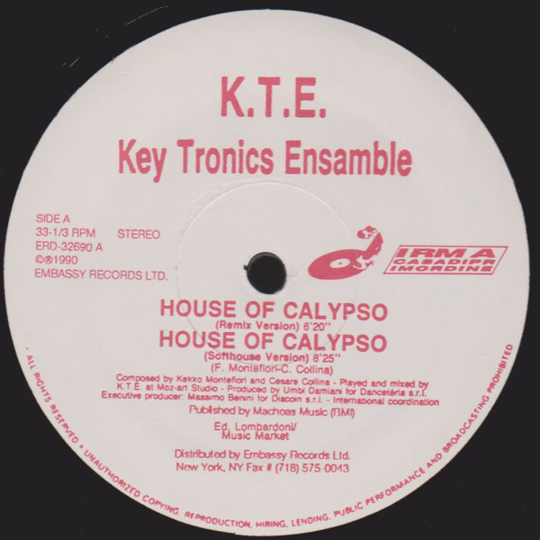 Key Tronics Ensemble - House Of Calypso | Embassy Records (ERD-32690) - main