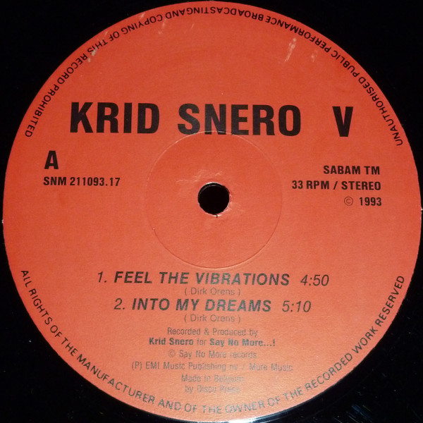 Krid Snero - V | Say No More (SNM 211093.17) - 3 Krid Snero - V | Say No More (SNM 211093.17) - 3