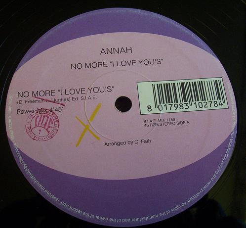 Annah - No More "I Love You's" | Discomagic Records (MIX 1159)