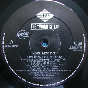 Kool Moe Dee - How Ya Like Me Now | Jive (HIP 53) - 3
