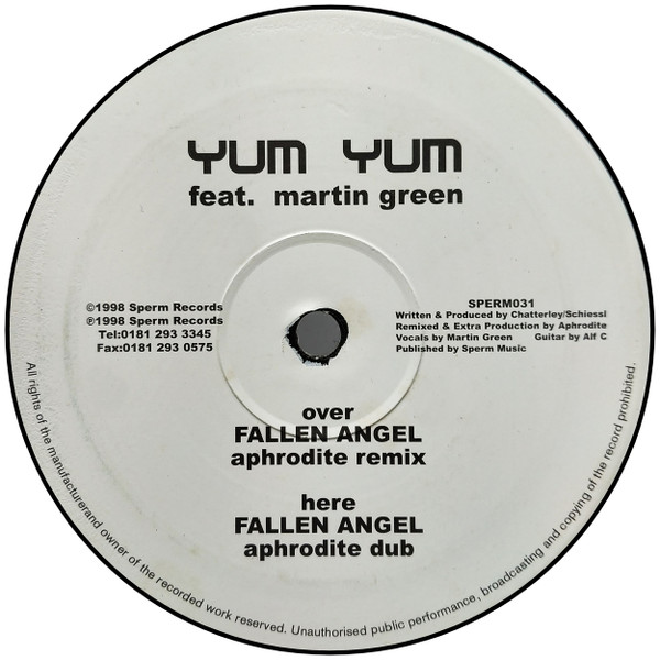 Yum Yum Feat. Martin Greene - Fallen Angel (DJ Aphrodite Remixes) | Sperm Records (SPERM031) - 3