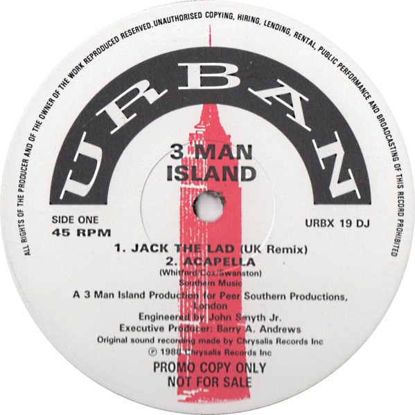 3 Man Island - Jack The Lad | Urban (URBX 19 DJ)