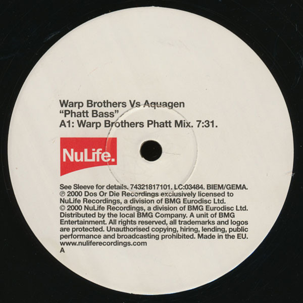 Warp Brothers Vs. Aquagen - Phatt Bass | NuLife (74321817101) - 3 Warp Brothers Vs. Aquagen - Phatt Bass | NuLife (74321817101) - 3