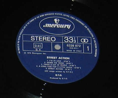 B.T.O. - Street Action | Mercury (6338 872) B.T.O. - Street Action | Mercury (6338 872)