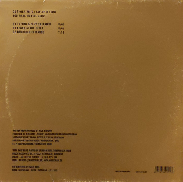 DJ Thoka Vs. DJ Taylor & Flow - You Make Me Feel 2002 | Titty Twister (titty twister 6) - 2