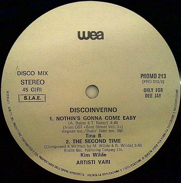 Various - Discoinverno | WEA (PROMO 213)