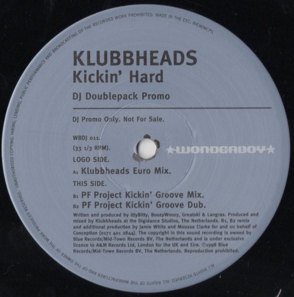 Klubbheads - Kickin' Hard | Wonderboy (WBDJ 011) - 2