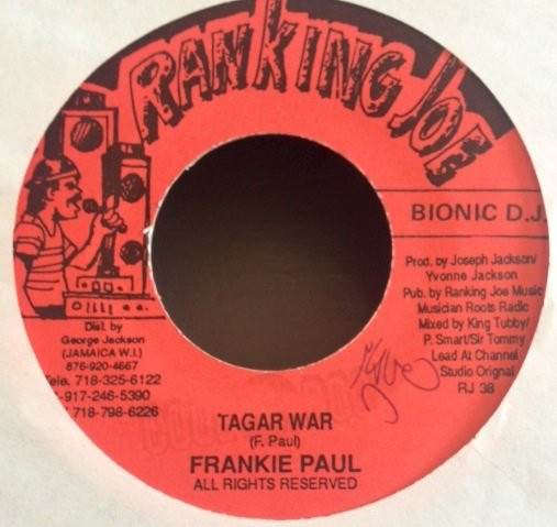 Frankie Paul - Tagar War | Ranking Joe Music (RJ 38) - main Frankie Paul - Tagar War | Ranking Joe Music (RJ 38) - main