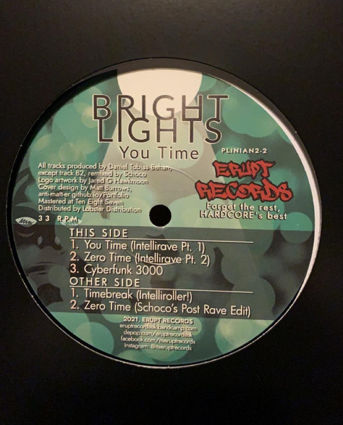 Bright Lights - You Time | Erupt Records (PLINIAN2-2) - main Bright Lights - You Time | Erupt Records (PLINIAN2-2) - main