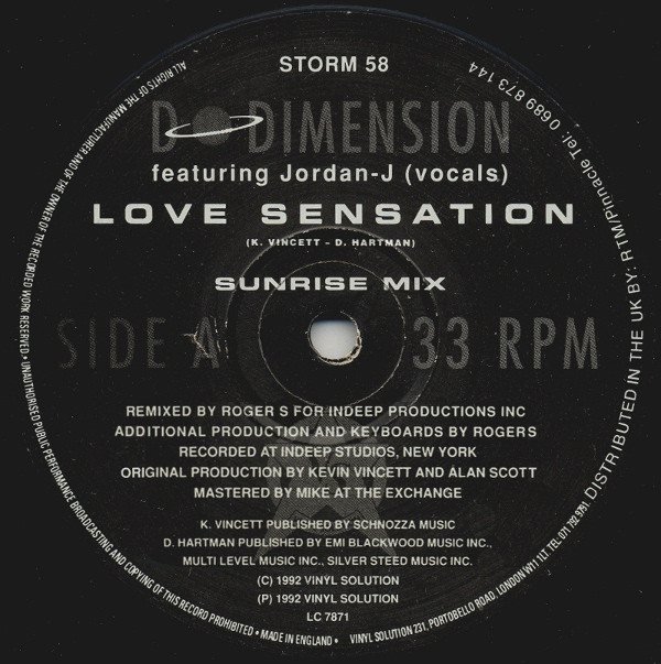 D-Dimension - Love Sensation | Vinyl Solution (STORM 58) - main D-Dimension - Love Sensation | Vinyl Solution (STORM 58) - main