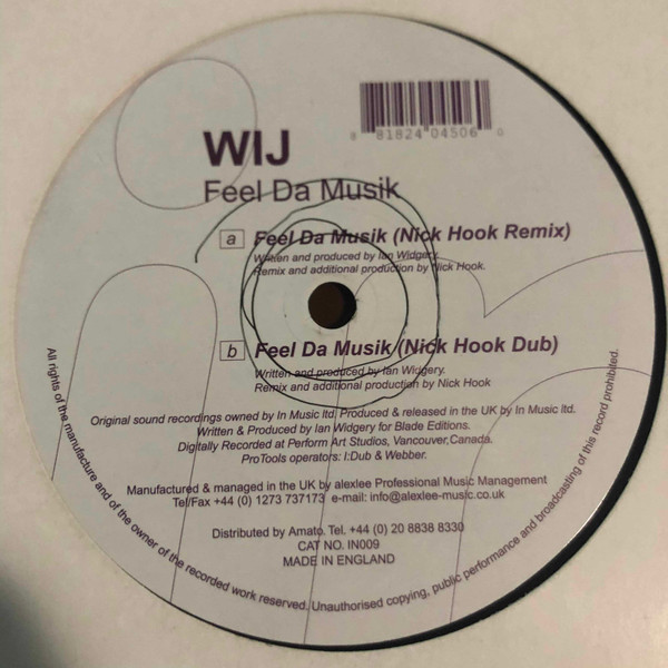 WIJ - Feel Da Musik | In Music Ltd (IN009)