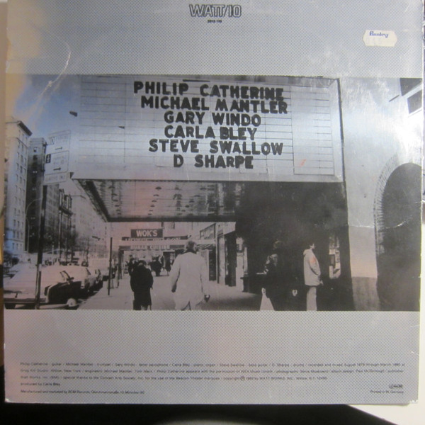 Michael Mantler - More Movies | WATT (WATT/10) - 2