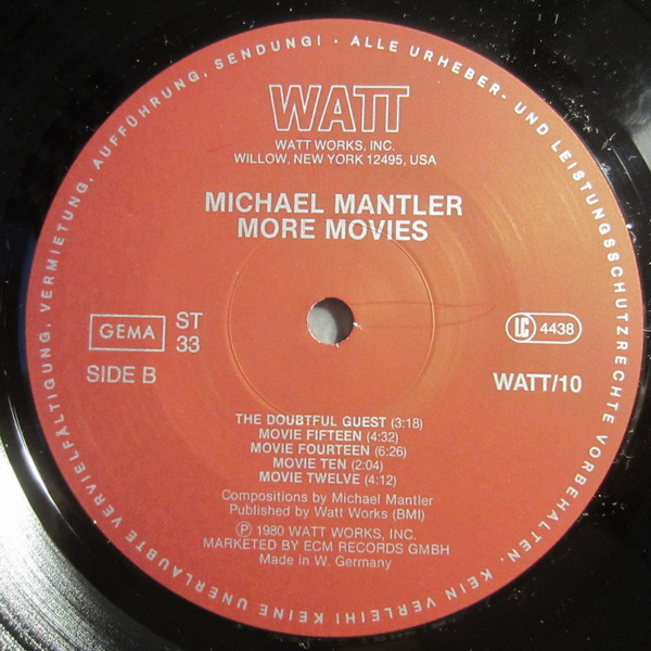 Michael Mantler - More Movies | WATT (WATT/10) - 4