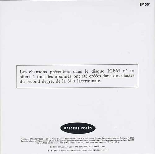 I. C. E. M. Pédagogie Freinet - L’Enfant De La Liberté | Baisers Volés (BS001) - 2