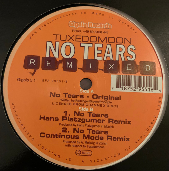 Tuxedomoon - No Tears (Remixed) | International Deejay Gigolo Records (Gigolo 51)