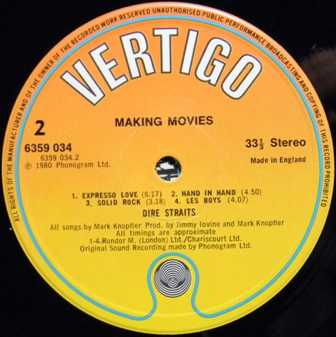 Dire Straits - Making Movies | Vertigo (6359 034) - 4