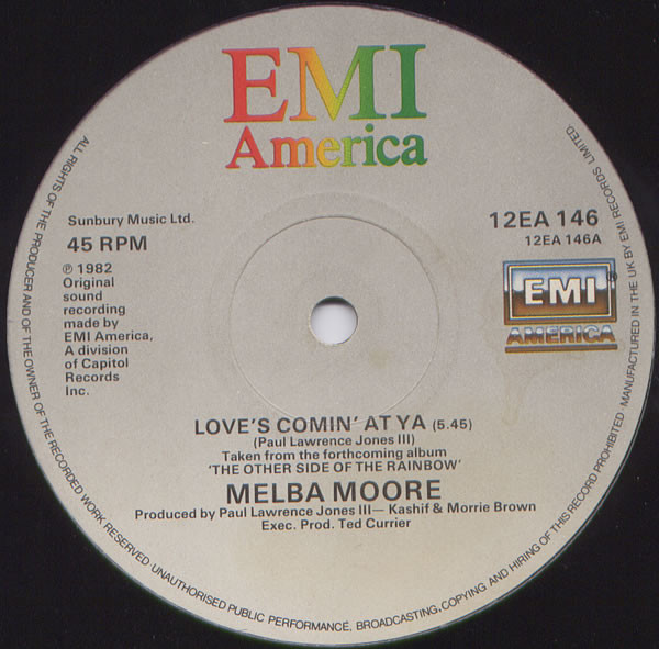 Melba Moore - Love's Comin' At Ya | EMI America (12EA 146) - main