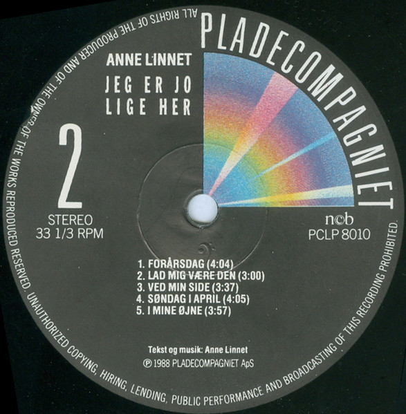 Anne Linnet - Jeg Er Jo Lige Her | Pladecompagniet (PCLP 8010) - 4 Anne Linnet - Jeg Er Jo Lige Her | Pladecompagniet (PCLP 8010) - 4