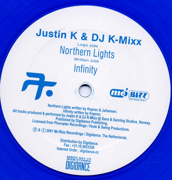 Justin K. & DJ K-Mixx - Northern Lights / Infinity | Mo'Bizz Recordings (MBZZ 041-12) - 3