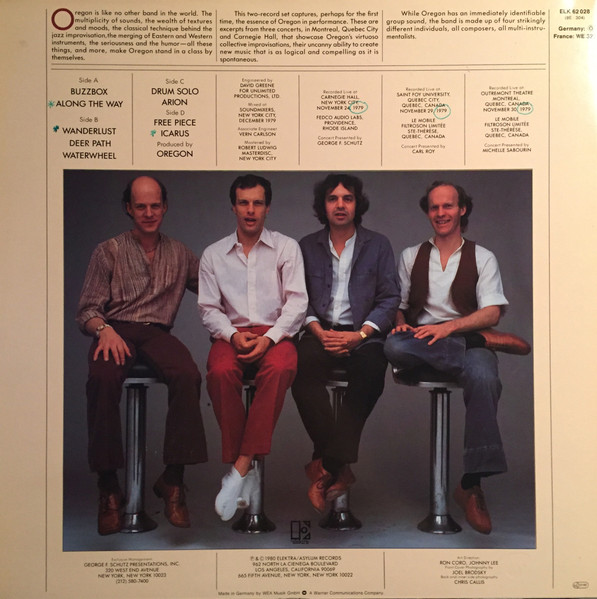 Oregon - In Performance | Elektra (ELK 62 028) - 2