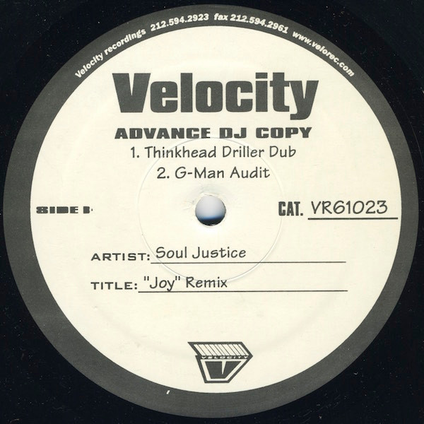 Soul Justice - Joy (Remix) | Velocity Recordings (VR 61023)