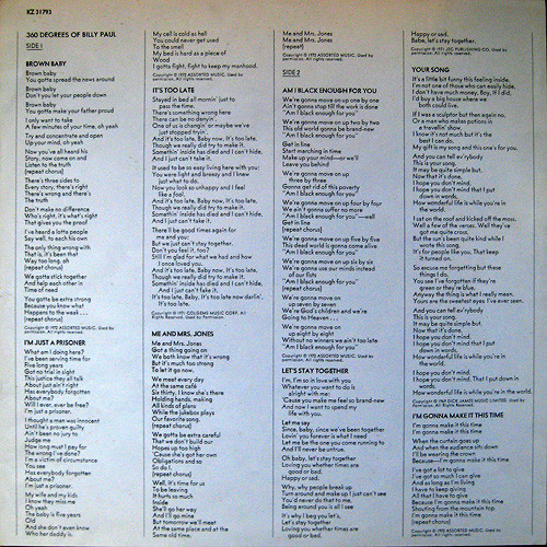Billy Paul - 360 Degrees Of Billy Paul | Philadelphia International Records (KZ 31793) - 3