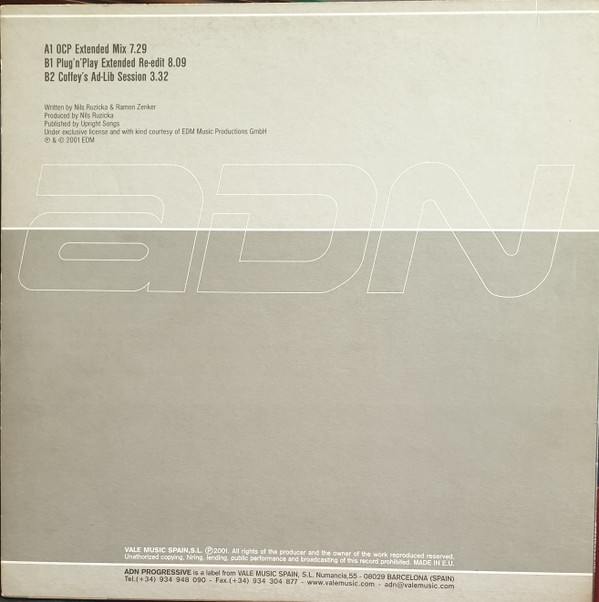 O.C. Project - Close Your Eyes 2002 | ADN Progressive Records (VLMX 840-3) - 2 O.C. Project - Close Your Eyes 2002 | ADN Progressive Records (VLMX 840-3) - 2