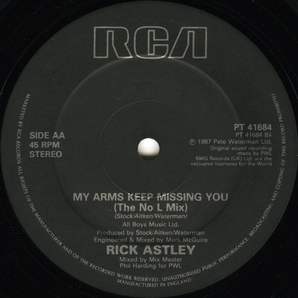Rick Astley - When I Fall In Love / My Arms Keep Missing You | RCA (PT 41684) - 4