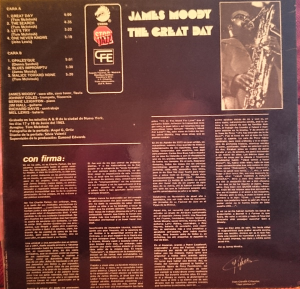 James Moody - The Great Day | Chess (JS-076) - 2