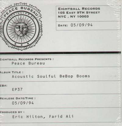 Peace Bureau - Acoustic Soulful Bebop Booms | Eightball Records (EB 037)
