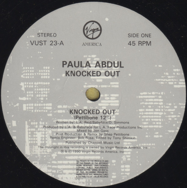 Paula Abdul - Knocked Out | Virgin (VUST 23) - 3