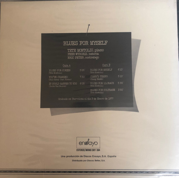 Tete Montoliu - Blues For Myself | Ensayo (ENY-304) - 2
