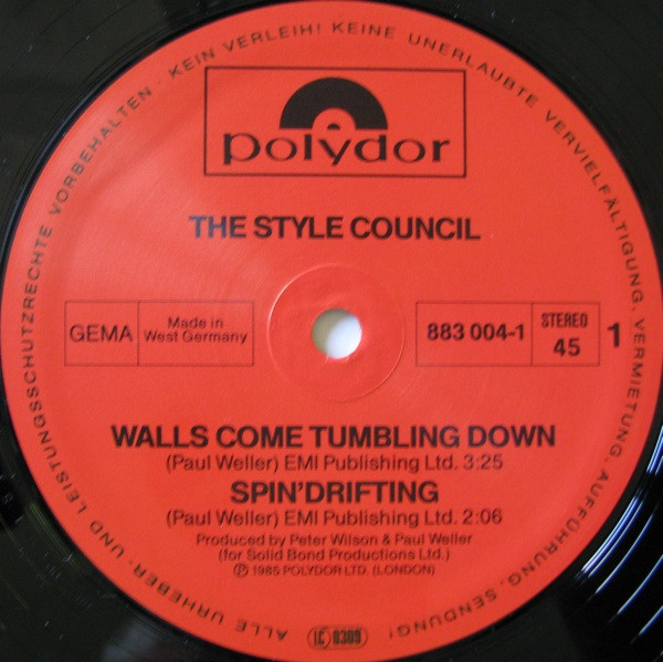 The Style Council - Walls Come Tumbling Down! | Polydor (883 004-1)