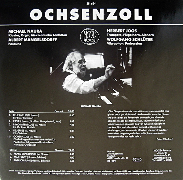 Michael Naura , Albert Mangelsdorff , Wolfgang Schlüter , Herbert Joos - Ochsenzoll | Mood Records (28 654) - 2 Michael Naura , Albert Mangelsdorff , Wolfgang Schlüter , Herbert Joos - Ochsenzoll | Mood Records (28 654) - 2