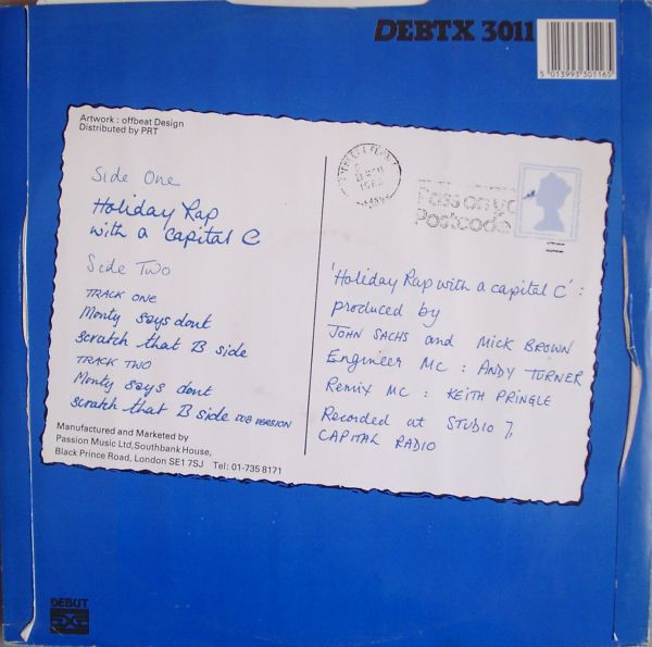 Monty M.C.'S - Holiday Rap With A Capital C | Debut Edge Records (DEBTX 3011)