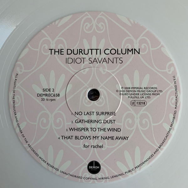 The Durutti Column - Idiot Savants | Demon Music Group Ltd. (DEMREC658) - 4 The Durutti Column - Idiot Savants | Demon Music Group Ltd. (DEMREC658) - 4