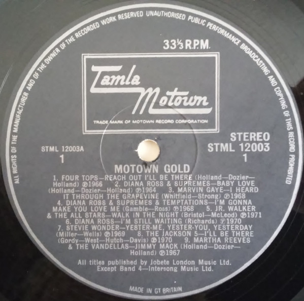 Various - Motown Gold | Tamla Motown (STML 12003) - 3
