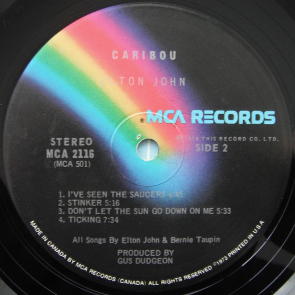 Elton John - Caribou [Vinyl] | MCA Records (MCA-2116) - 5